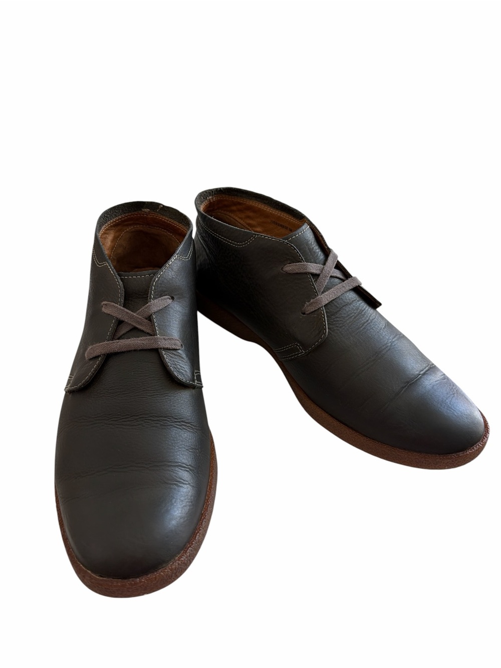 John Varvatos Men's Dark Green Leather Chukka Shoes Size 10M - Picture 3 of 7